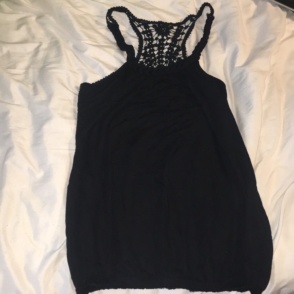 Black tank top blouse